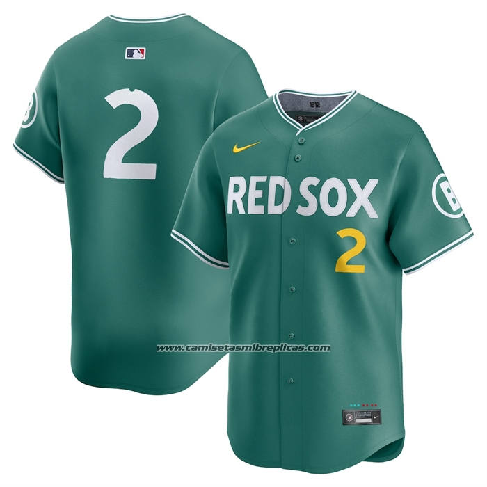 Camiseta Beisbol Hombre Boston Red Sox Alex Bregman 2025 City Connect Limited Verde